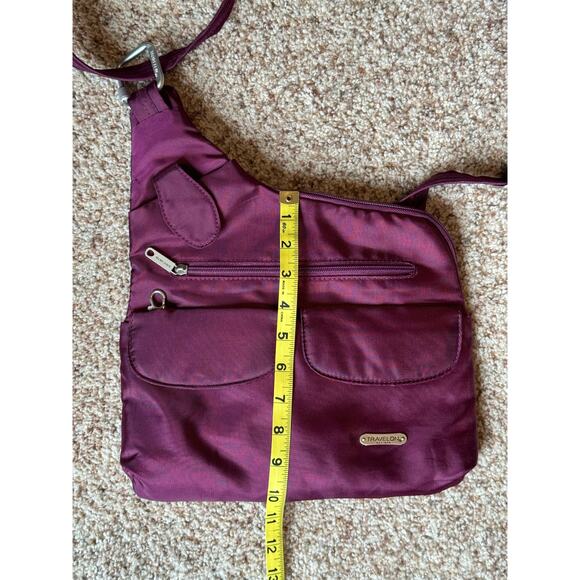Travelon Anti-Theft Classic Crossbody bag/purse, Purple canvas; - Picture 6 of 15